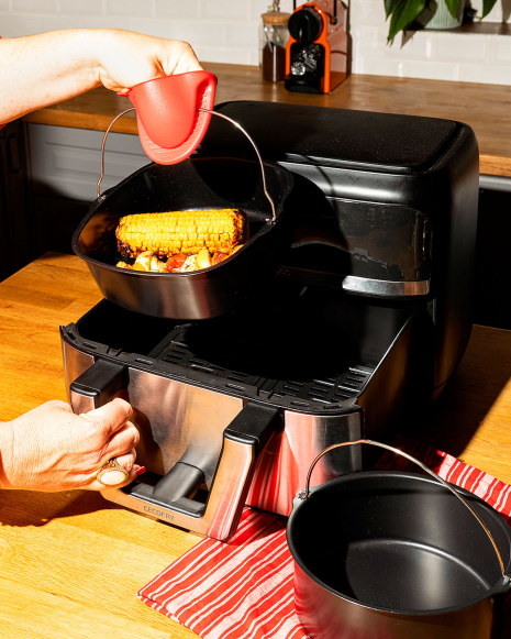 Pyrex Airfryer ovenschaal metaal vierkant 22x21x7,5cm 1,9L