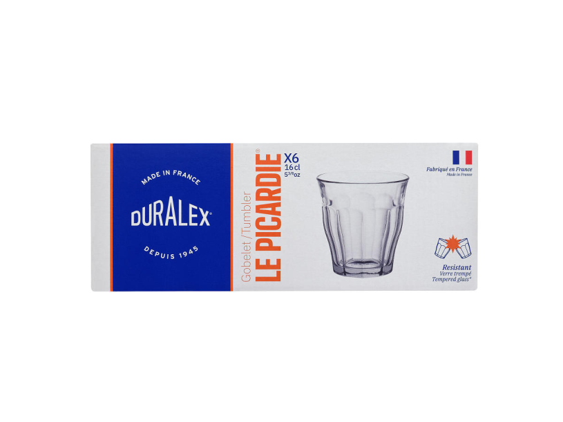 Duralex Picardie glas 16cl - 6 stuks