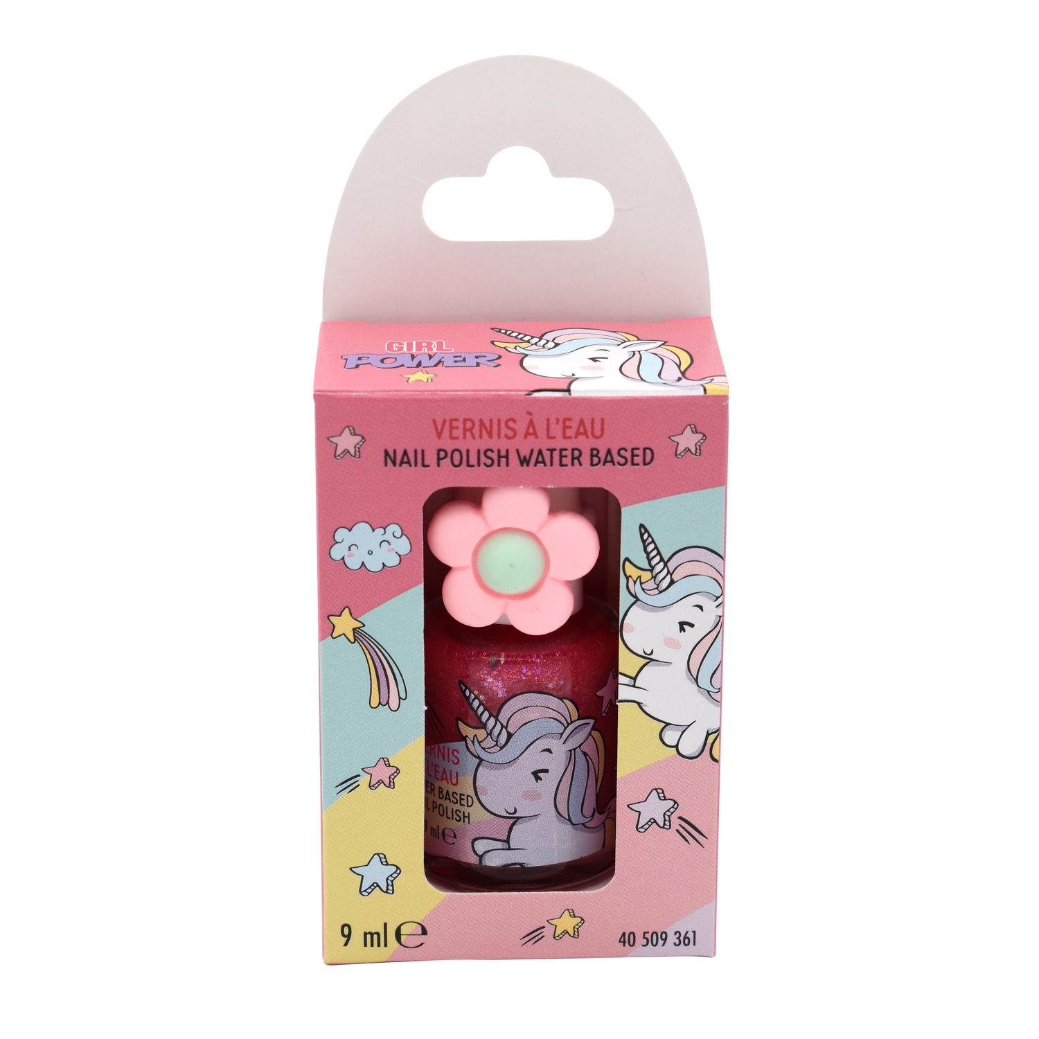 Unicorn nagellak met ring assorti