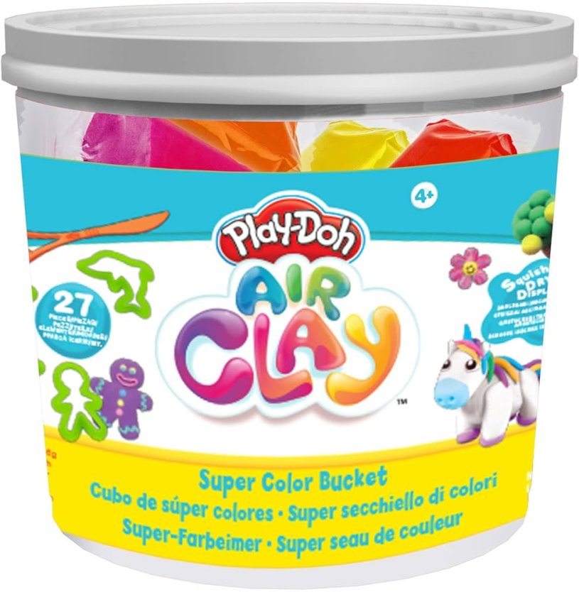 Play-Doh Air Clay Super Color Bucket 27-delig
