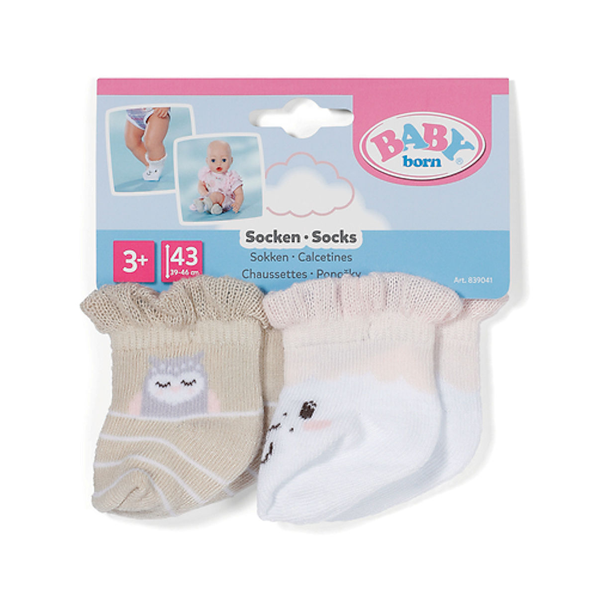 BABY born Schapensokken 2 paar 43cm