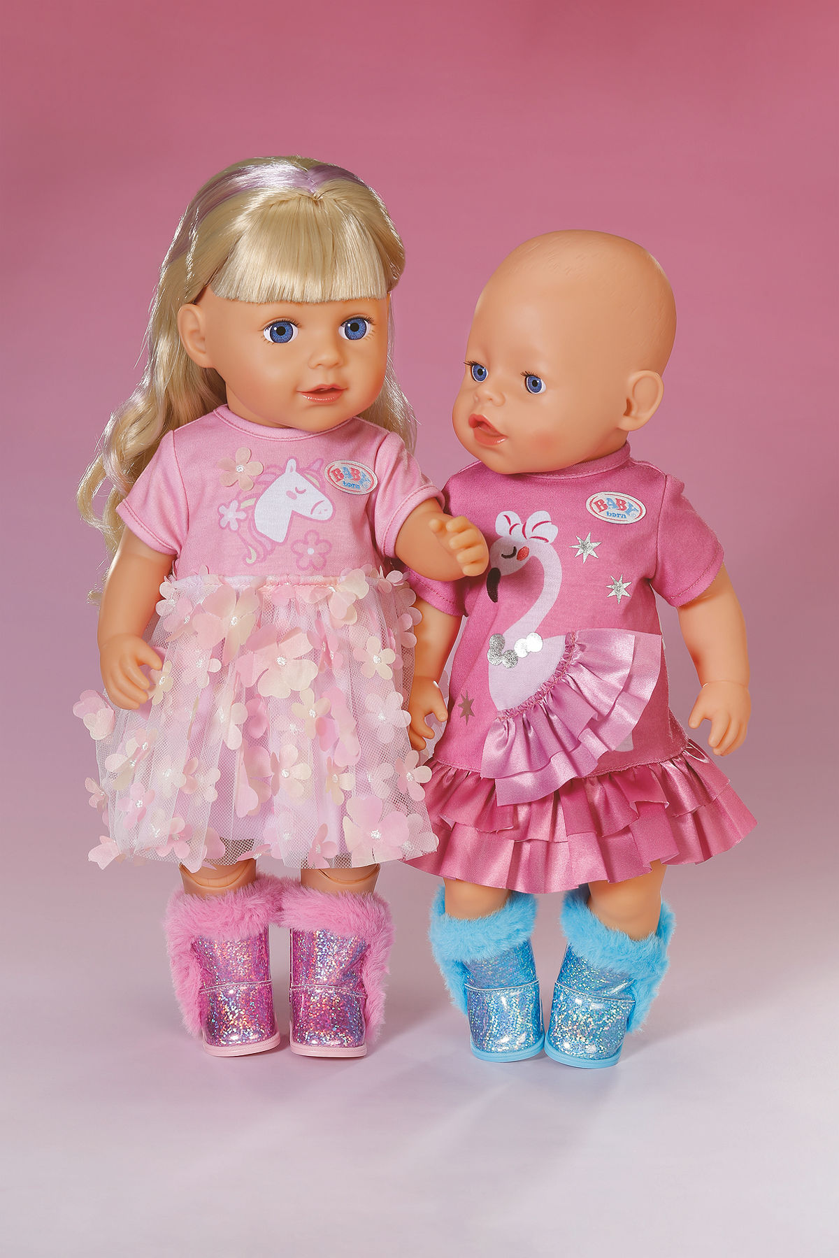 BABY born Glitterboots, 2 uitvoeringen 43cm