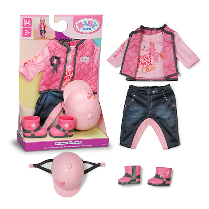 BABY born Paardrij-outfit 43cm