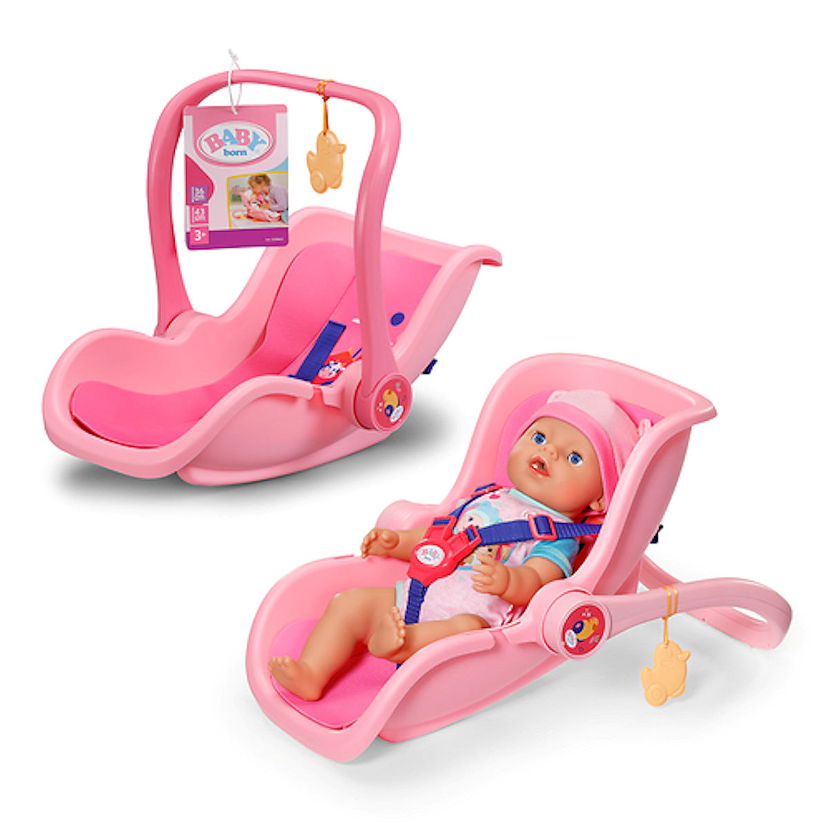 BABY born Comfortabele draagstoel roze
