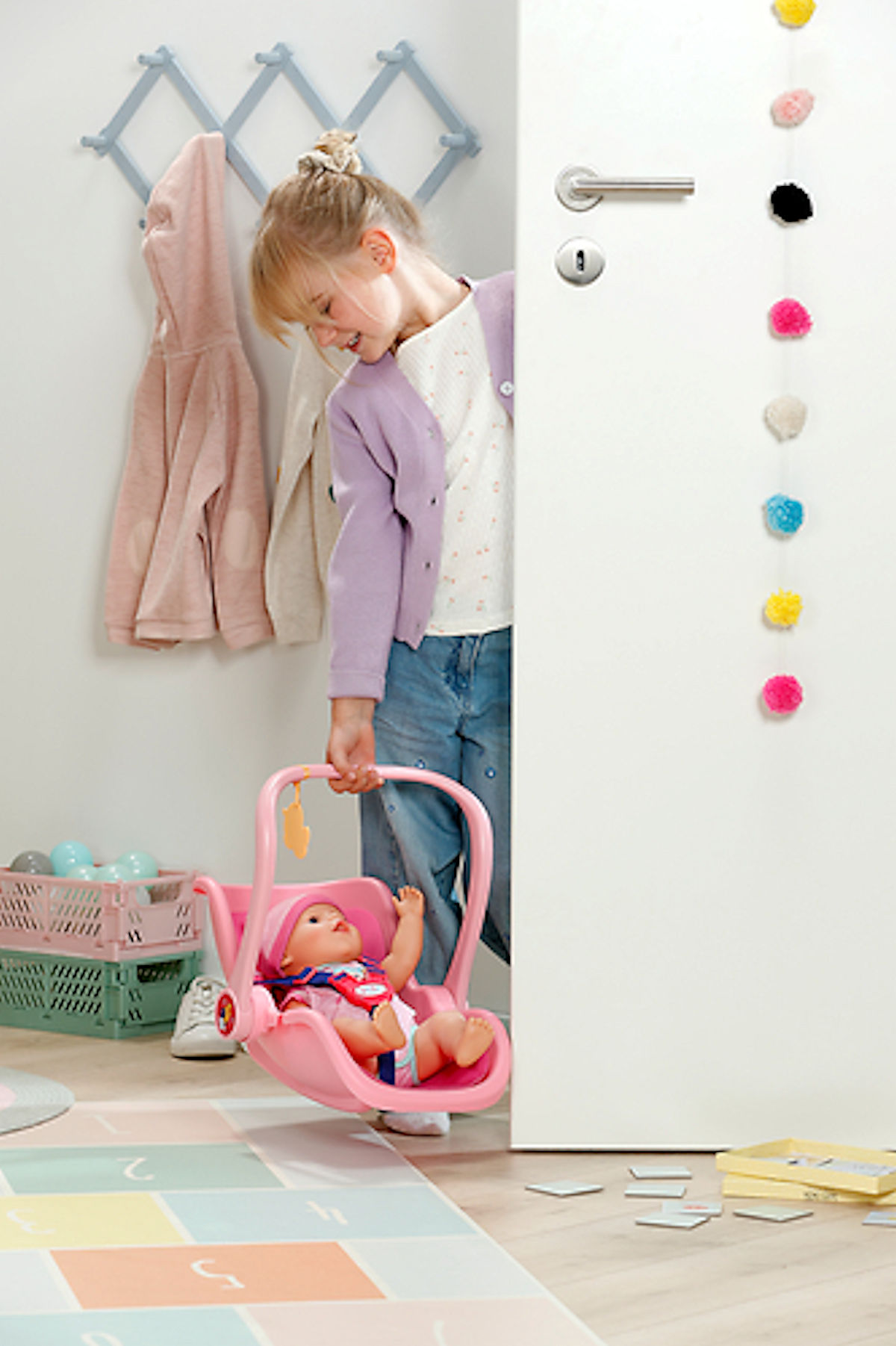 BABY born Comfortabele draagstoel roze