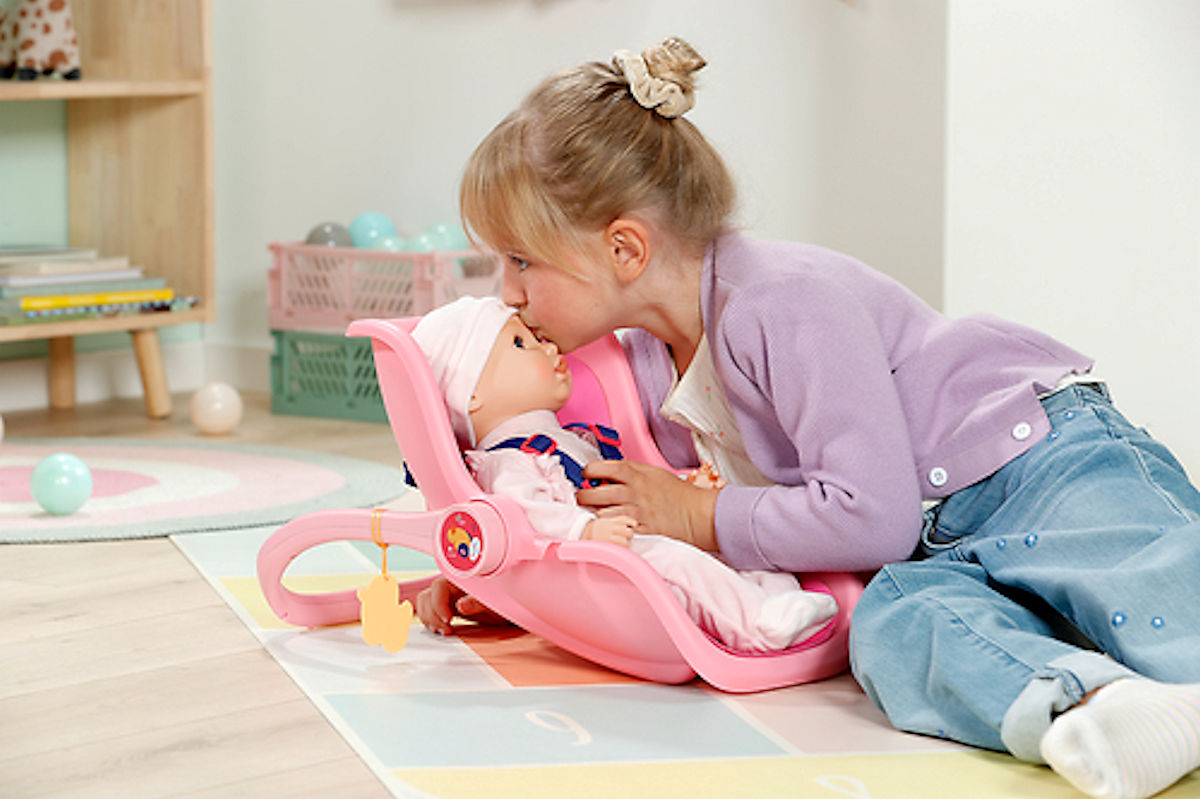 BABY born Comfortabele draagstoel roze