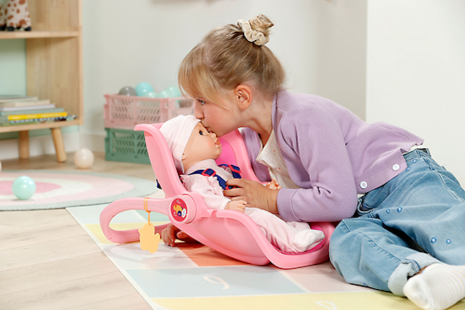 BABY born Comfortabele draagstoel roze