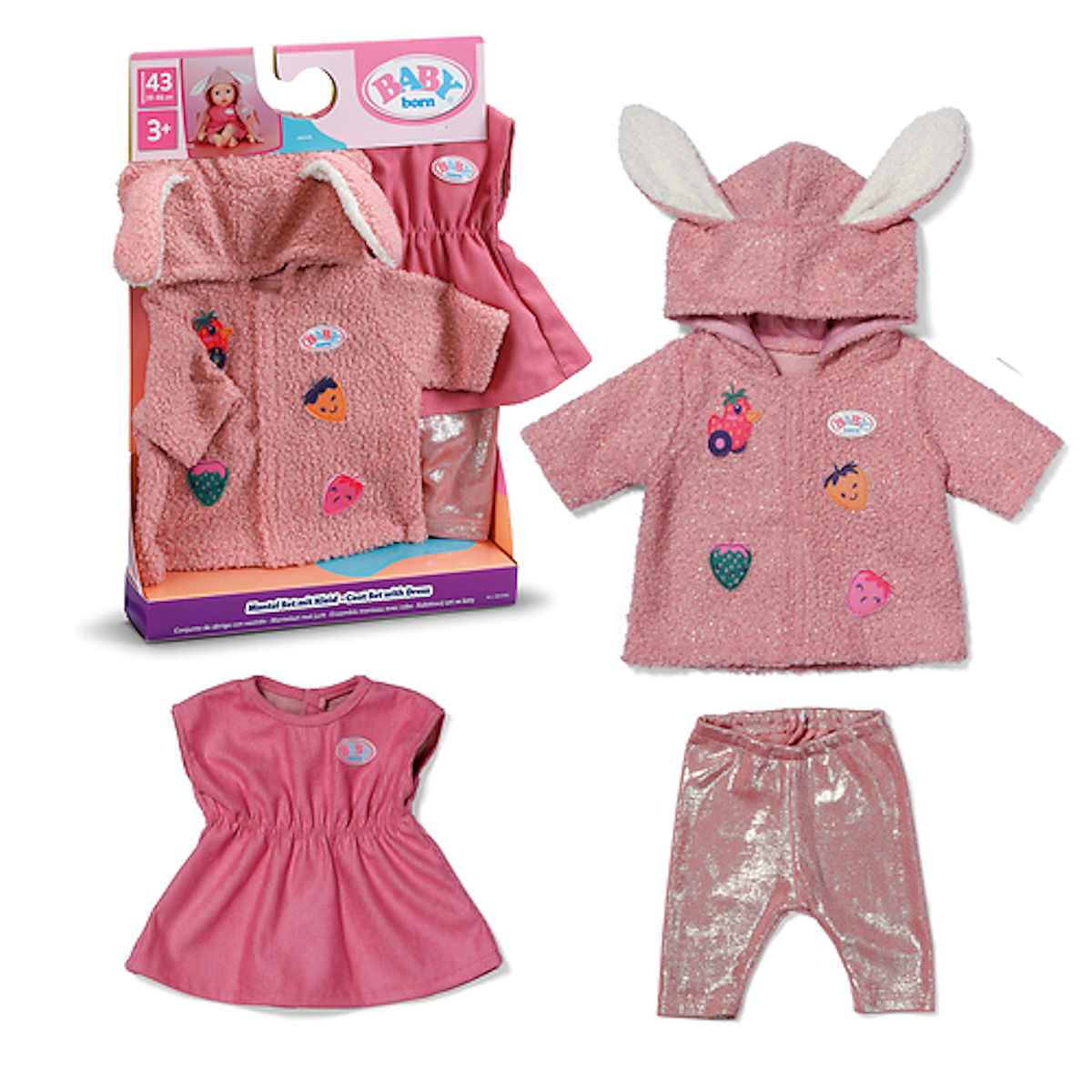 BABY born Jas-set met Jurk 43cm