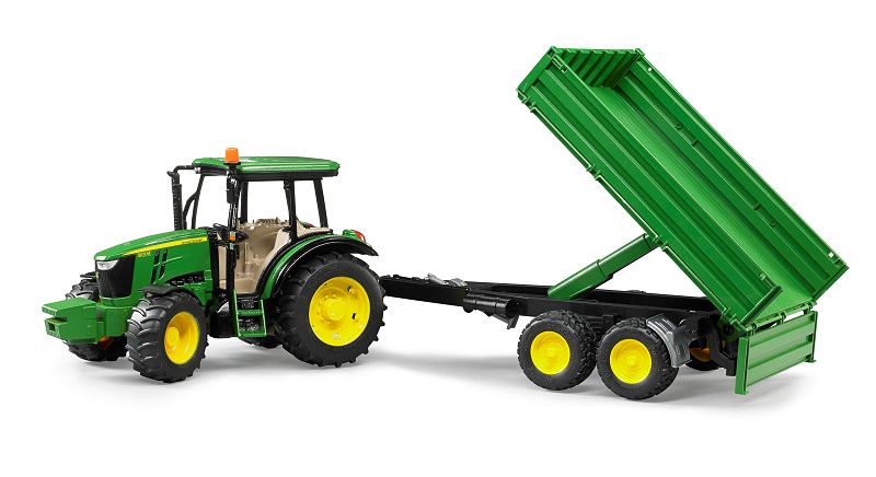 Bruder John Deere 5115M met kiepaanhanger