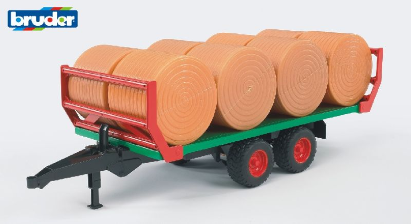 Bruder Balentransportaanhager met strobalen