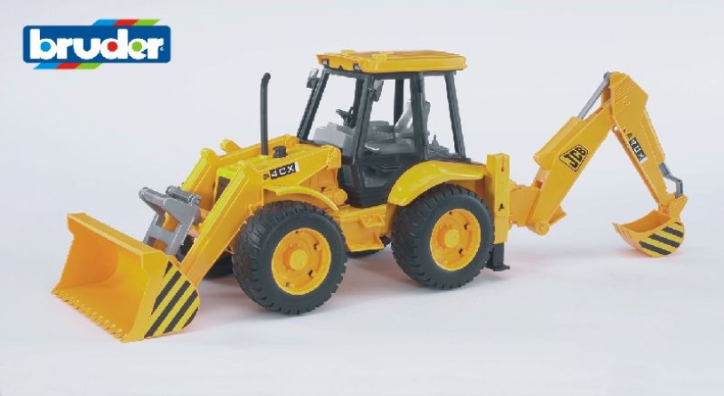Bruder JCB 4CX tractor met voor-en achterlader