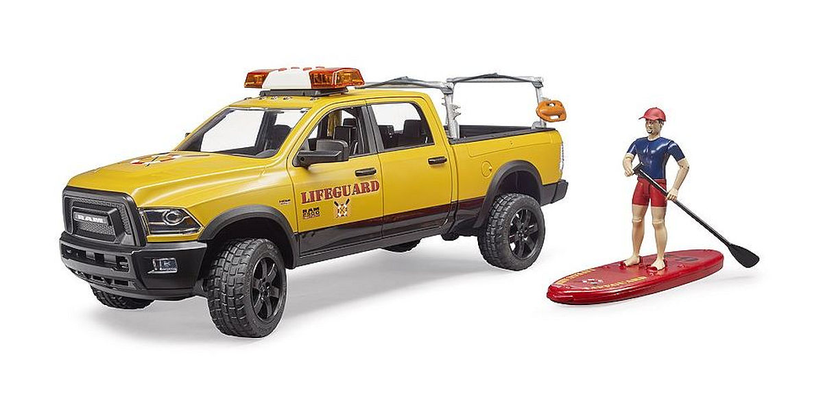 Bruder RAM 2500 Power Wagon met strandwacht