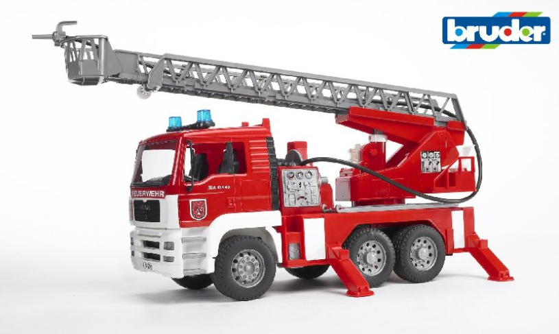 Bruder MAN TGA brandweer ladderwagen met pomp en licht en ge