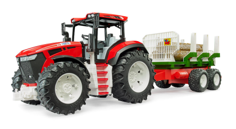 Bruder Roadmax Tractor met trailer en 3 boomstammen