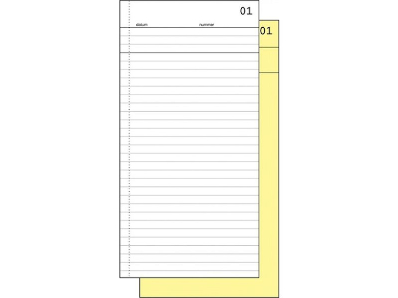 Order/commissieboekje sigel met carbon 2x50 blad 5st.