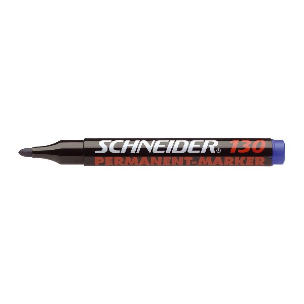 Schneider permanent marker 130 ronde punt blauw 10st.
