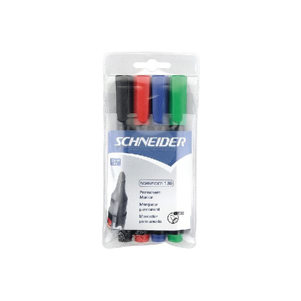 Schneider permanent marker 130 rond etui 4 stuks