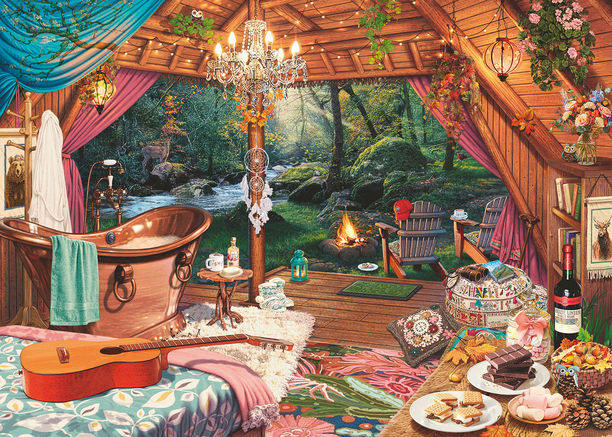 Puzzel 500 stukjes Cozy Glamping