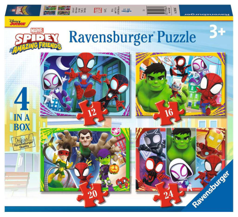 Disney Spidey Vier puzzels (12+16+20+24 st.)