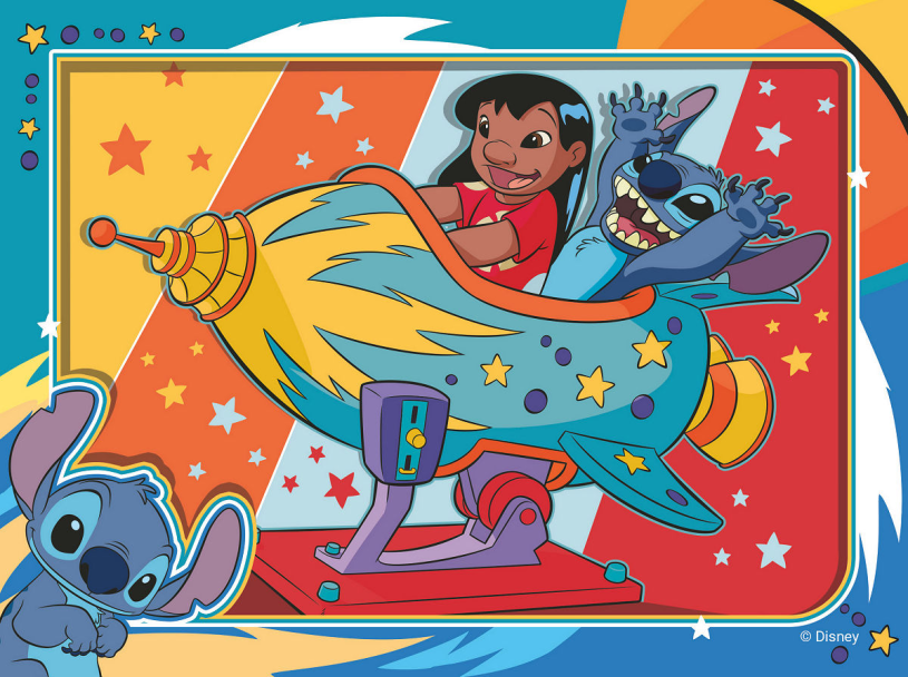 4 Puzzels Stitch 12+16+20+24 stukjes