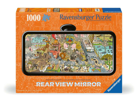 Puzzel 1000 st. Comic Rear View Mirror - Safari