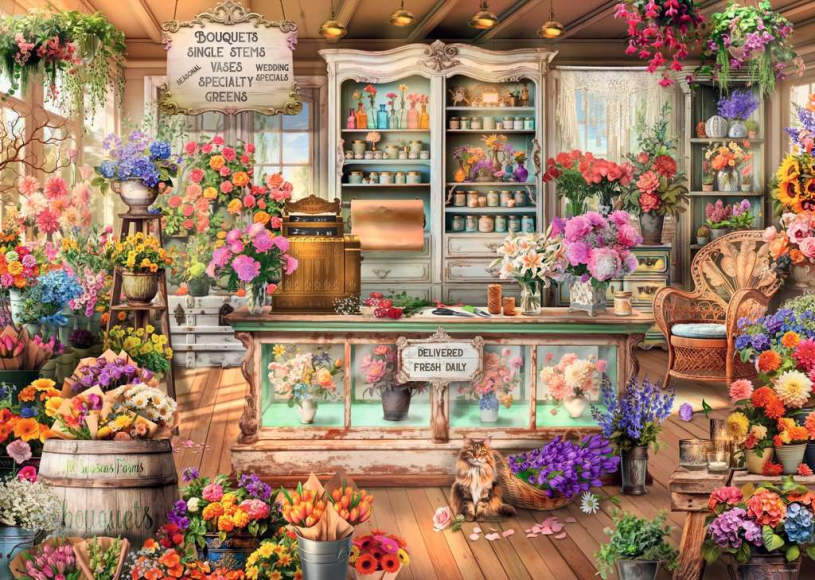 Puzzel 1000 stukjes - All seasons flowershop