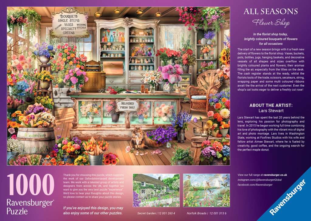 Puzzel 1000 stukjes - All seasons flowershop