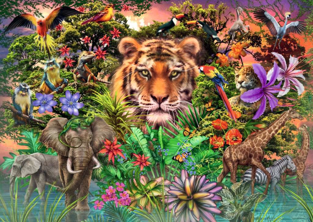 Puzzel 1000 stukjes - Jungle Tiger
