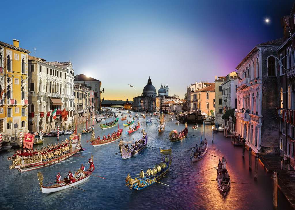 Puzzel 1000 stukjes - Venice Day to Night