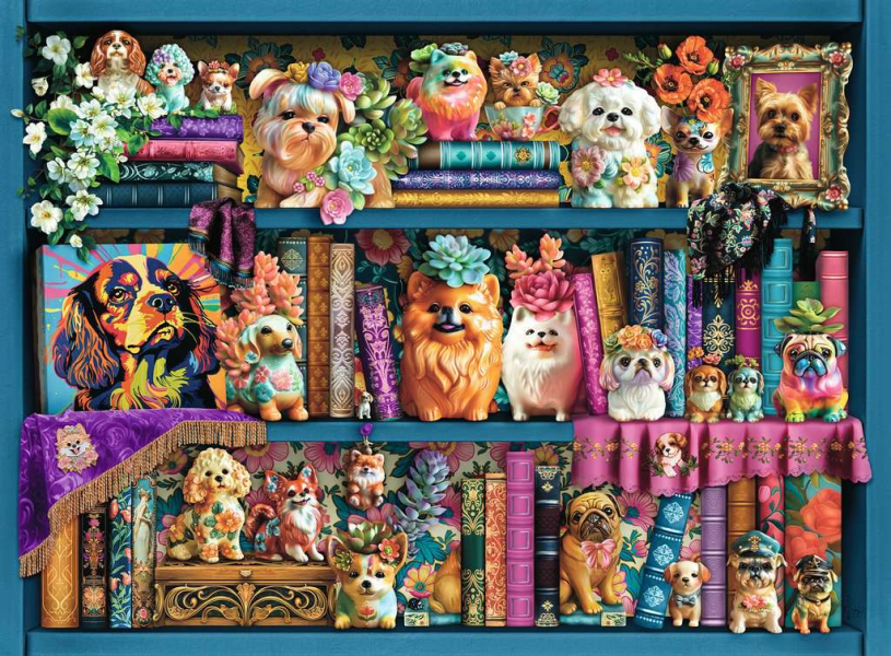 Puzzel 500 stukjes - Precious Porcelain Pugs