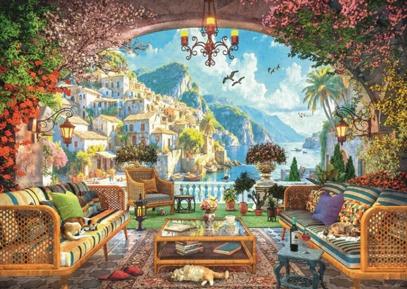 Puzzel 1000 stukjes - Mediterranean Terrace View