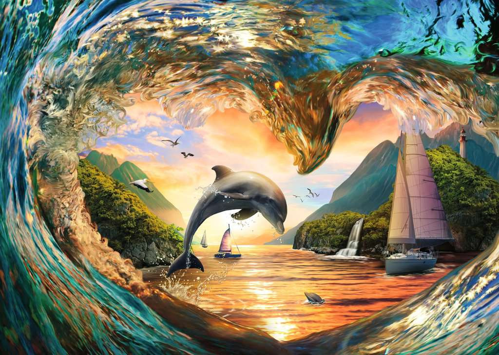 Puzzel 1000 stukjes - Sunset Splash