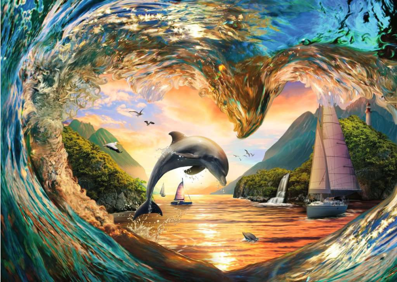 Puzzel 1000 stukjes - Sunset Splash