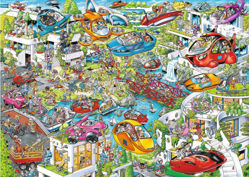 Puzzel 1000 st. Ray Comic Time Travel 2: Future Time