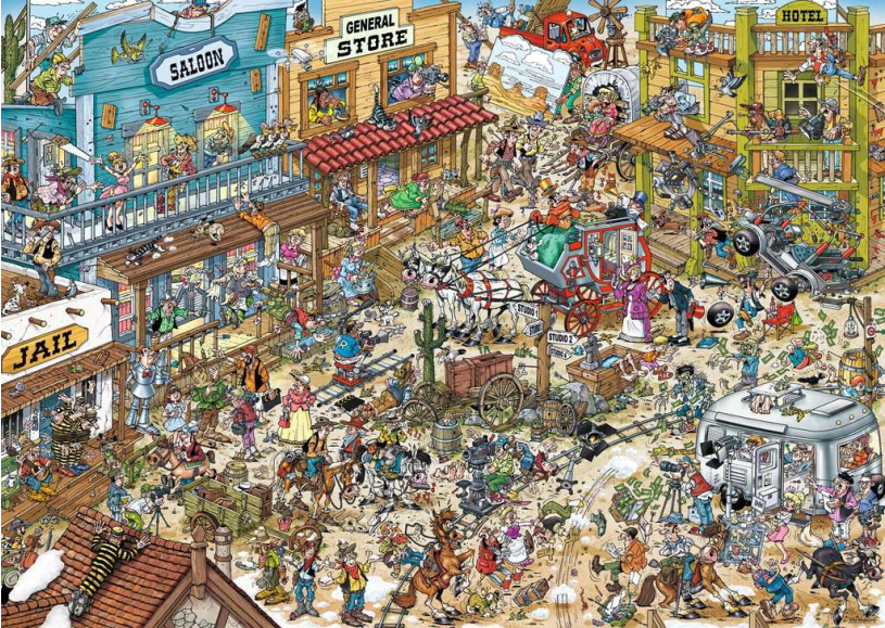 Puzzel 1000 st. Ray Comic Filmset 1 - Western