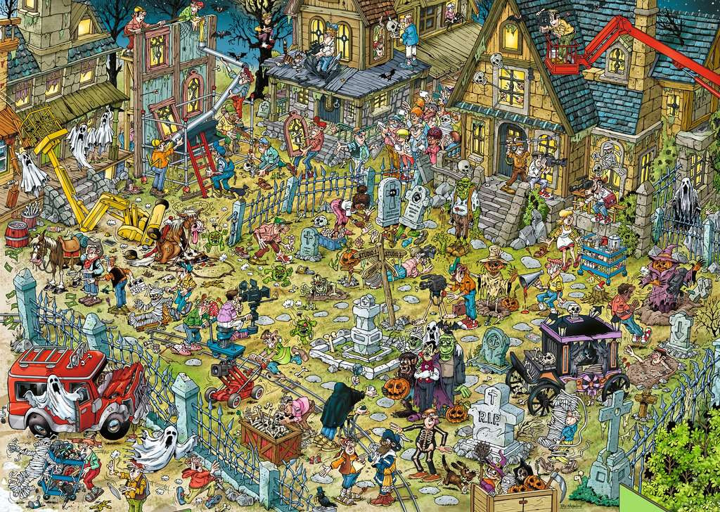 Puzzel 1000 st. Ray Comic Filmset 2 - Haunted Town