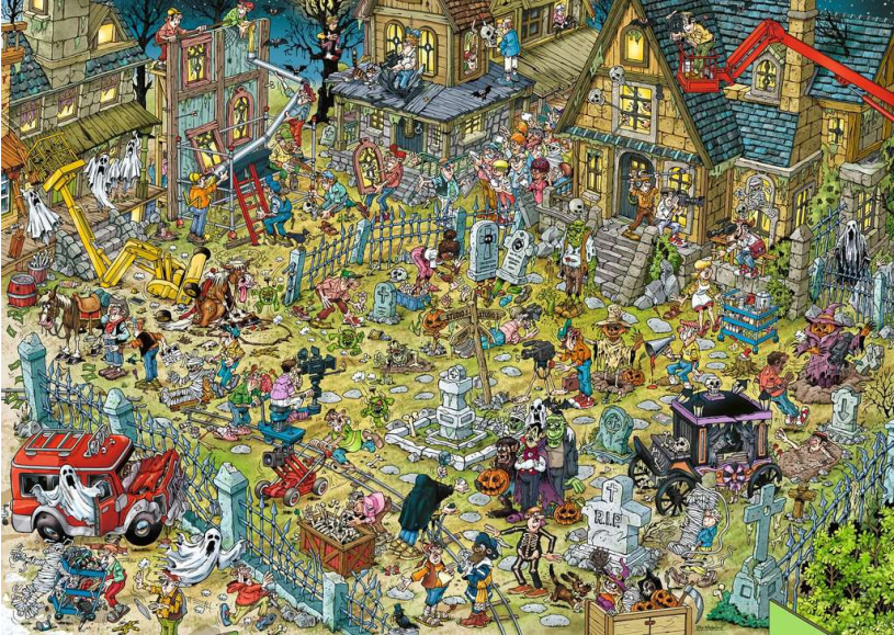 Puzzel 1000 st. Ray Comic Filmset 2 - Haunted Town