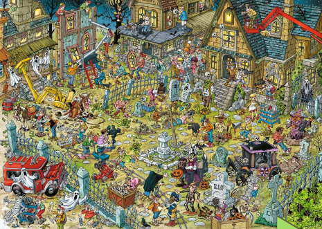 Puzzel 1000 st. Ray Comic Filmset 2 - Haunted Town