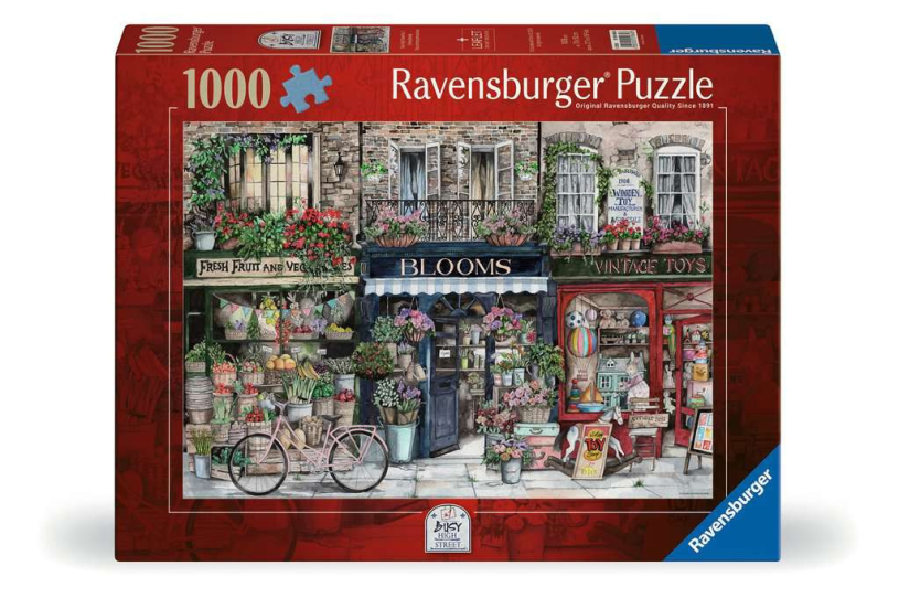 Puzzel 1000 stukjes - Drukke winkelstraat