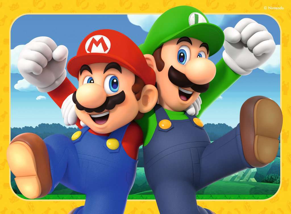 4 puzzels 12+16+20+24 stukjes - Super Mario