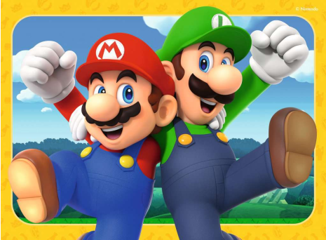 4 puzzels 12+16+20+24 stukjes - Super Mario