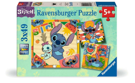 Puzzel 3x49 stukjes - Disney Stitch