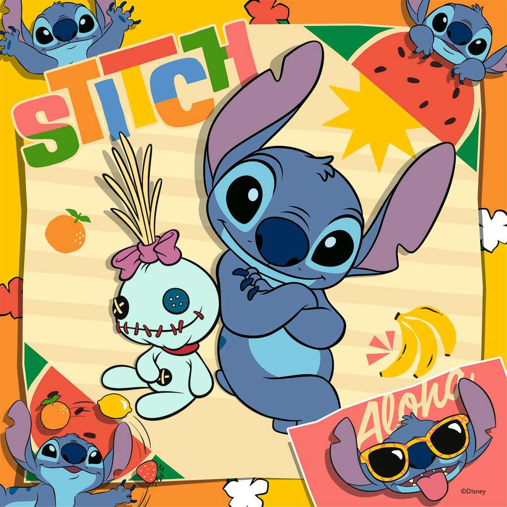 Puzzel 3x49 stukjes - Disney Stitch
