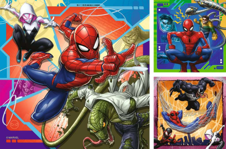 Puzzel 3x49 stukjes - Spiderman