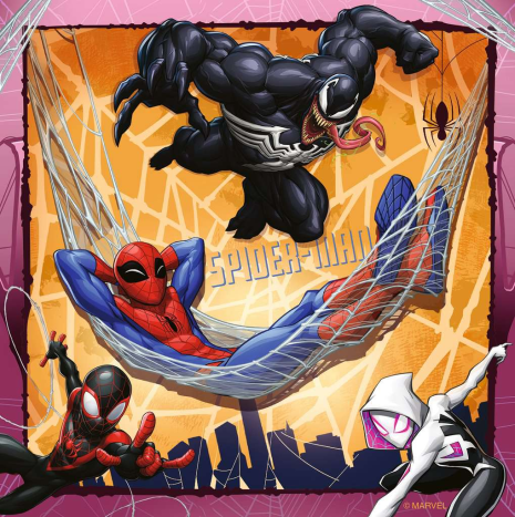 Puzzel 3x49 stukjes - Spiderman