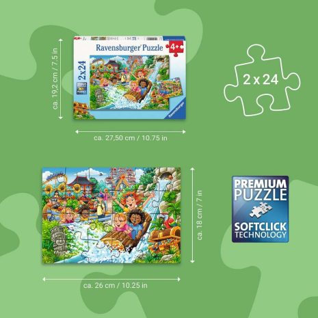 Puzzel 2x24 stukjes - Pretpark