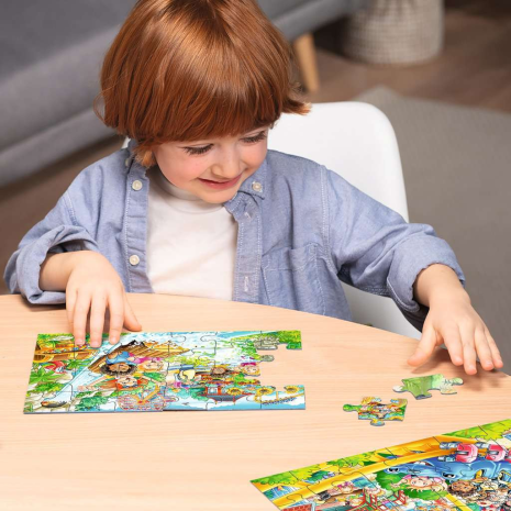 Puzzel 2x24 stukjes - Pretpark