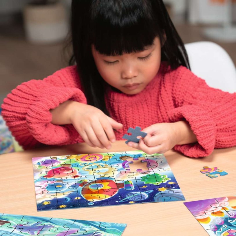 Puzzel 3x49 stukjes - Een wereld vol zoetigheid