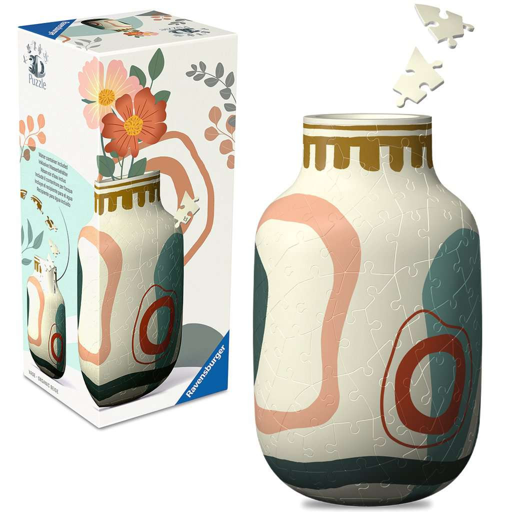 Puzzel 3D 162 stukjes - Vase Organic Beige