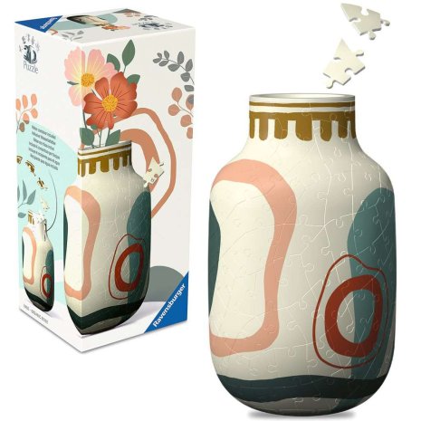 Puzzel 3D 162 stukjes - Vase Organic Beige